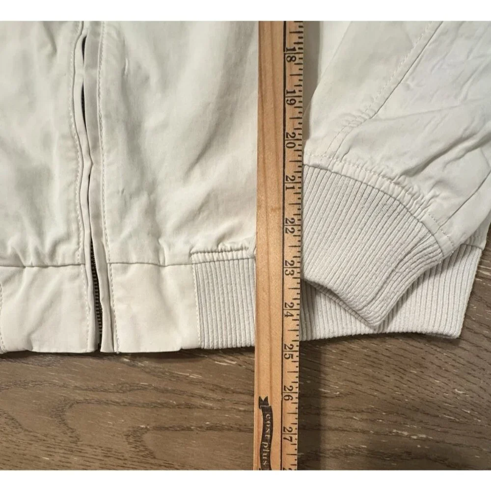 DEUS EX MACHINA GARTH BOMBER JACKET Sz XL Jaguar Patch Full Zip White - Picture 3 of 13